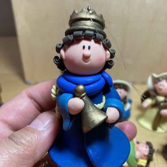 Nativity Set Tree Ornaments Polymer Clay Handmade - Picture 4 of 11